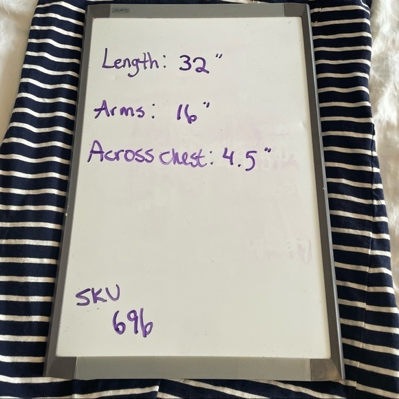 Gap navy  blue white shirt sleeved striped t-shirt dress - Picture 8 of 8